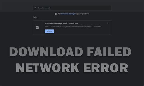 I start to download it. . Download failed network error